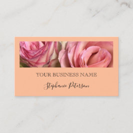 Elegant Modern Peach Custom Photo Template  Visitenkarte