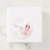 Elegant Modern Pearls & Prosecco Bridal Shower Geschenkanhänger (Beispiel)