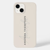 Elegant modern Personalisiert mit Name Monogram Case-Mate iPhone Hülle (Rückseite)