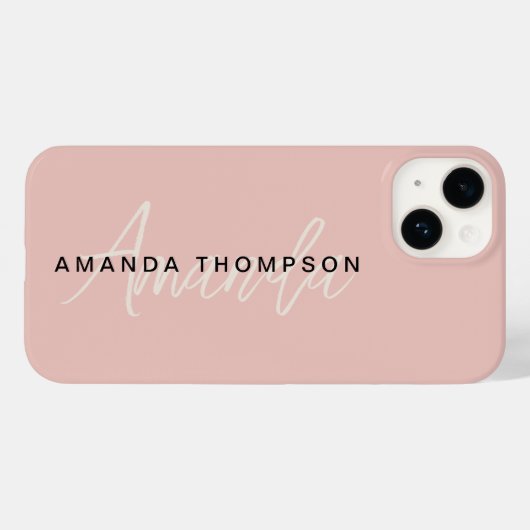 Elegant modern Personalisiert mit Name Monogram Case-Mate iPhone Hülle (Rückseite (Horizontal))