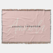 Elegant modern Personalisiert mit Name Monogram Decke (Vorderseite)