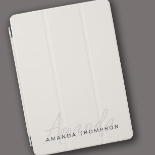 Elegant modern Personalisiert mit Name Monogram iPad Air Hülle