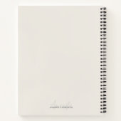 Elegant modern Personalisiert mit Name Monogram Notizblock (Rückseite)