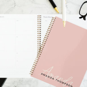 Elegant modern Personalisiert mit Name Monogram Planer