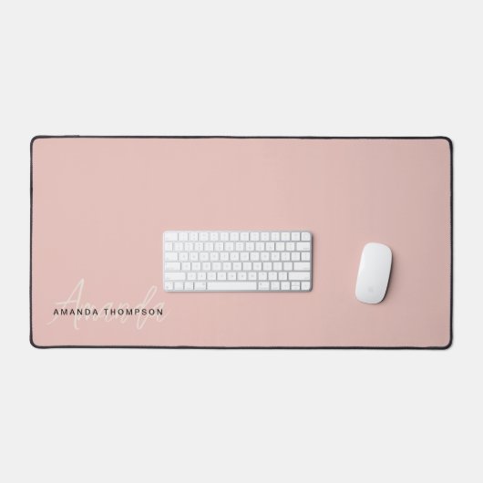 Elegant modern Personalisiert mit Name Monogram Schreibtischunterlage (Tastatur & Maus)