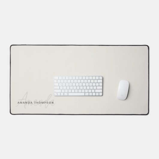 Elegant modern Personalisiert mit Name Monogram Schreibtischunterlage (Tastatur & Maus)