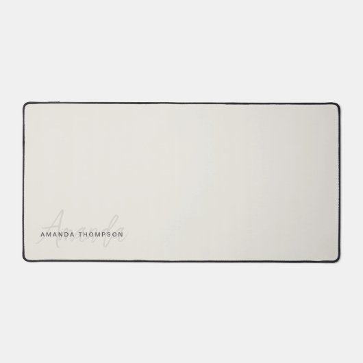 Elegant modern Personalisiert mit Name Monogram Schreibtischunterlage (Vorderseite)