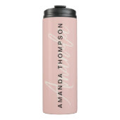Elegant modern Personalisiert mit Name Monogram Thermosbecher (Vorderseite)