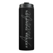 Elegant modern Personalisiert mit Name Monogram Thermosbecher (Vorderseite)