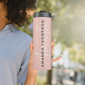 Elegant modern Personalisiert mit Name Monogram Thermosbecher