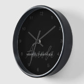 Elegant modern Personalisiert mit Name Monogram Uhr (Winkel)