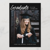Elegant Modern Photo Collage Graduation Party  Inv Einladung (Vorderseite)