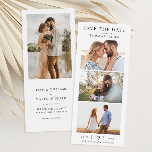 Elegant Modern Photo Collage Wedding Save The Date