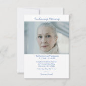 Elegant Modern Photo Dusty Blue Funeral Einladung (Vorderseite)