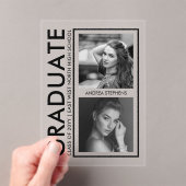 Elegant Modern Photo Graduation Announcement Acryleinladungen (Insitu (Handheld))