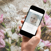 Elegant Modern Photo In Loving Memory Funeral Einladung