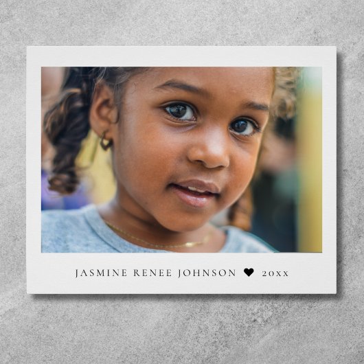 Elegant Modern Photo Name Poster
