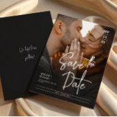 Elegant Modern Photo Save the Date Wedding Einladung