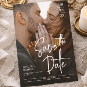 Elegant Modern Photo Save the Date Wedding Einladung