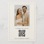 Elegant Modern Photo Wedding Einladung (Rückseite)