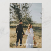 Elegant Modern Photo Wedding Program Template Programm (Vorderseite)