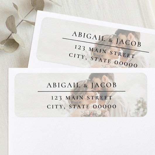 Elegant Modern Photo Wedding Return Address