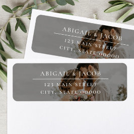 Elegant Modern Photo Wedding Return Address