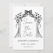 Elegant Modern Photo Wedding Save The Date Einladung (Vorderseite)
