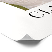 Elegant Modern Photo Wedding Welcome  Poster (Ecke)