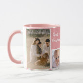 Elegant Modern Pink and White Mug with Family  Tasse (Links)