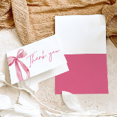 Elegant Modern Pink Bow Sie bindet den Knoten Dankeskarte