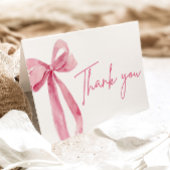 Elegant Modern Pink Bow Sie bindet den Knoten Dankeskarte