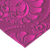 Elegant Modern Pink Vintag Damask Populär Großer Tischläufer (Ecke)