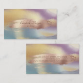 Elegant modern, Pinselstriche, farbenfroh Visitenkarte (Vorne/Hinten)