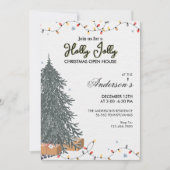 Elegant Modern Plaid Christmas Party Invitation Einladung (Vorderseite)
