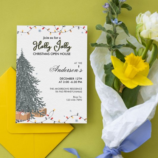 Elegant Modern Plaid Christmas Party Invitation Einladung