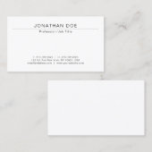 Elegant Modern Professional Minimalist Template Visitenkarte (Vorne/Hinten)