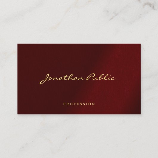 Elegant Modern Professional Typography Script Visitenkarte (Vorderseite)