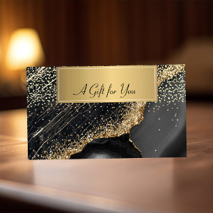 Elegant Modern,Professionell Marmor Gold Paillette Rabattkarte