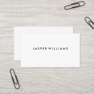 Elegant modern professionell minimalist weiß visitenkarte