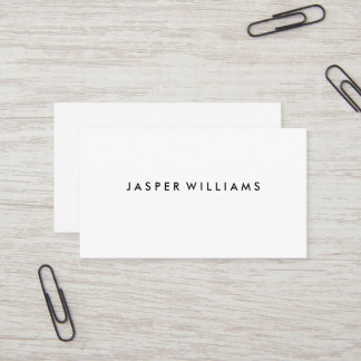 Elegant modern professionell minimalist weiß visitenkarte