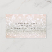 Elegant Modern Proffsional Glittery Bokeh Visitenkarte (Rückseite)