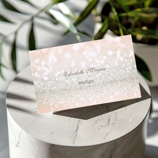Elegant Modern Proffsional Glittery Bokeh Visitenkarte