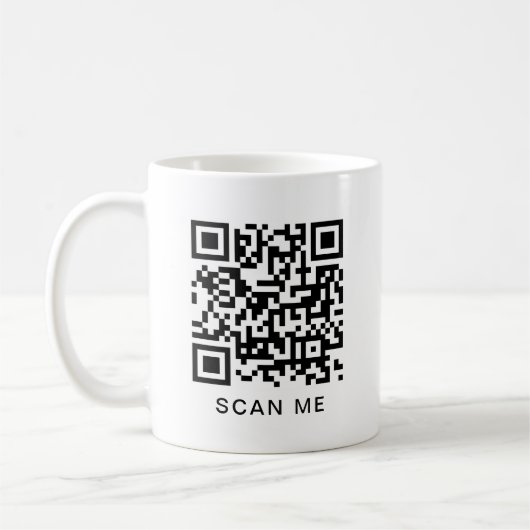 Elegant Modern QR Code Scan Me Create Your Own Kaffeetasse (Links)