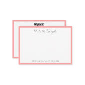 Elegant Modern QR Code Typography Script Name Mitteilungskarte (Vorderseite/Rückseite Beispiel)