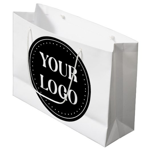 elegant, modern, raffiniert und editierbar. große geschenktüte (Vorderseite Schrägansicht)