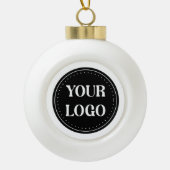 elegant, modern, raffiniert und editierbar. keramik Kugel-Ornament (Vorderseite)