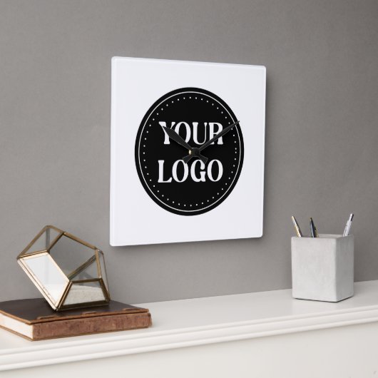 elegant, modern, raffiniert und editierbar. quadratische wanduhr (Büro)