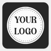 elegant, modern, raffiniert und editierbar quadratischer aufkleber (Vorderseite)