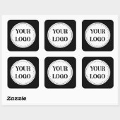 elegant, modern, raffiniert und editierbar quadratischer aufkleber (Blatt)